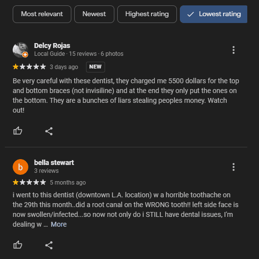 Dealing with Negative Reviews