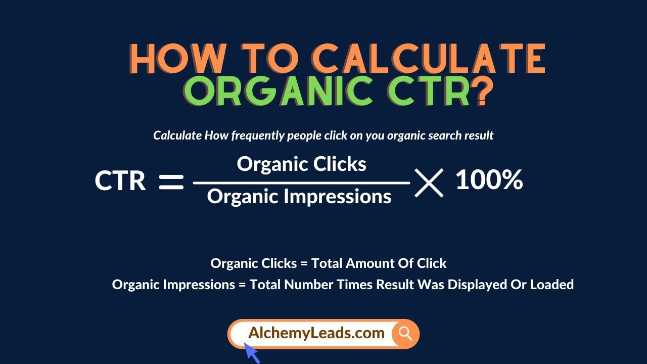 How to calculate Organic CTR