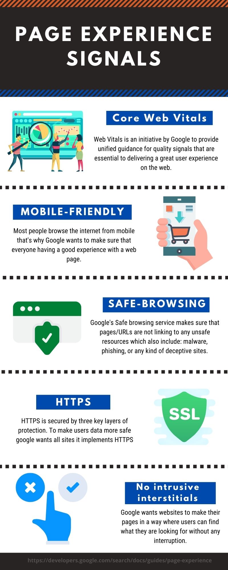 Page experience signals