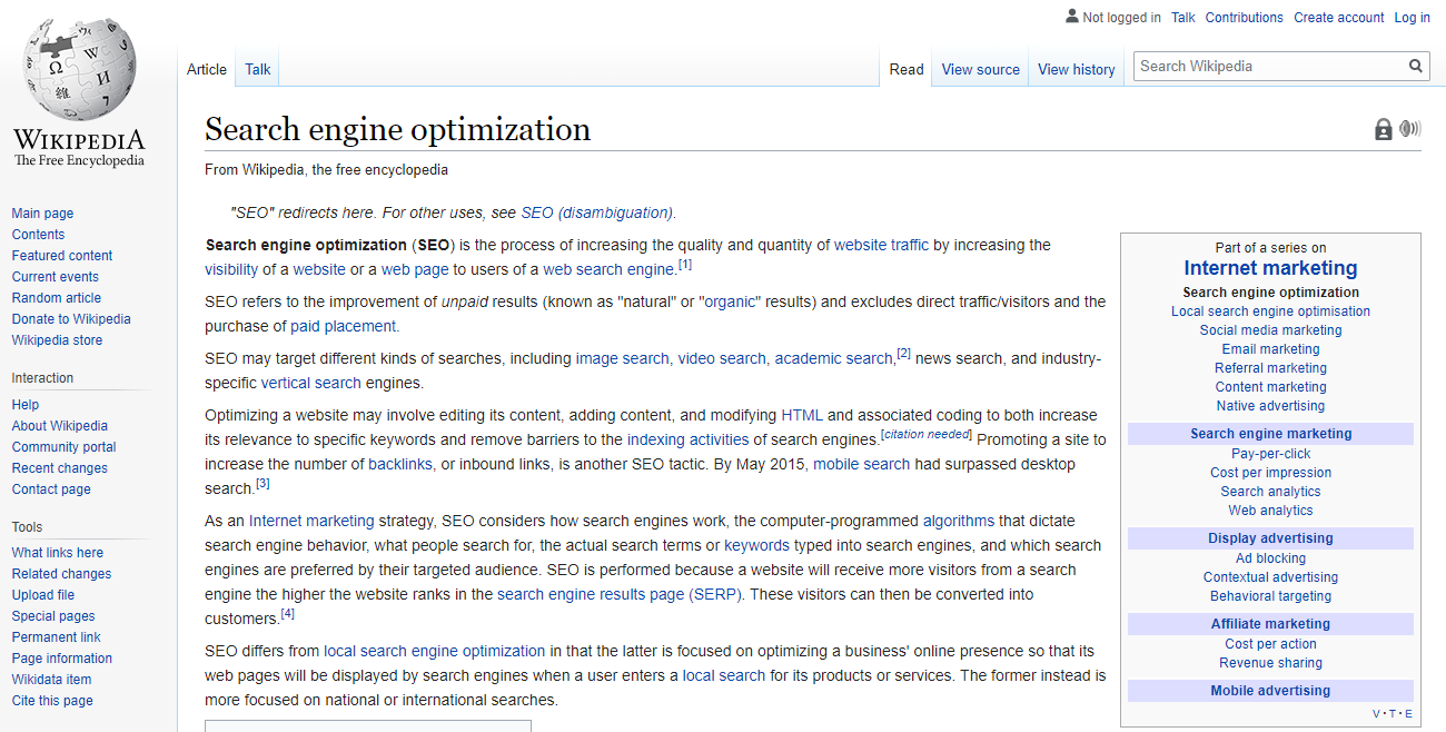 SEO-Wikipedia Page