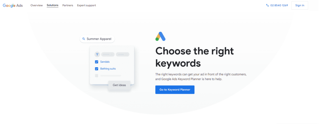 google keyword planner
